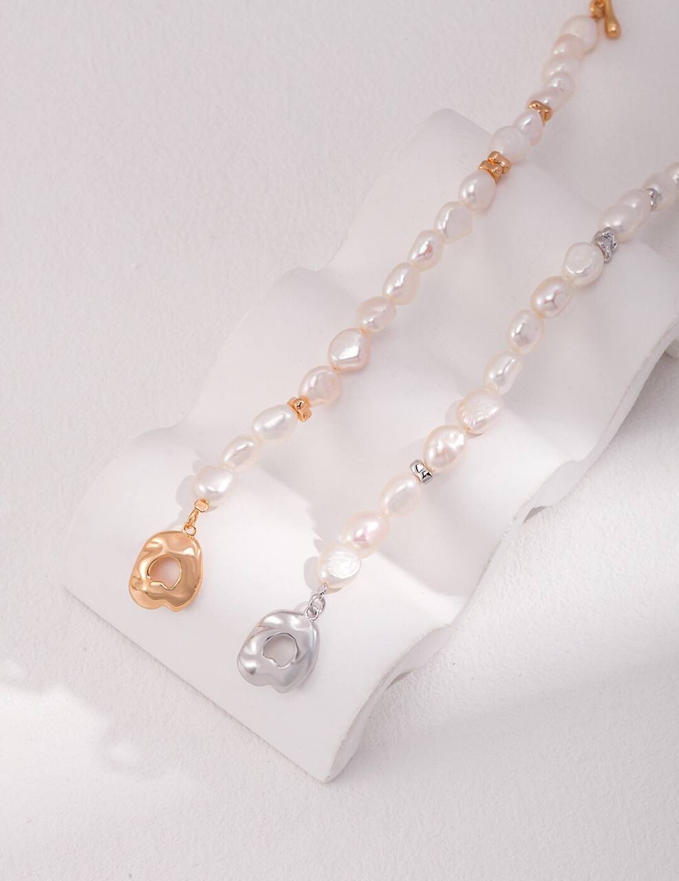 Bracelet de perles baroques en argent sterling