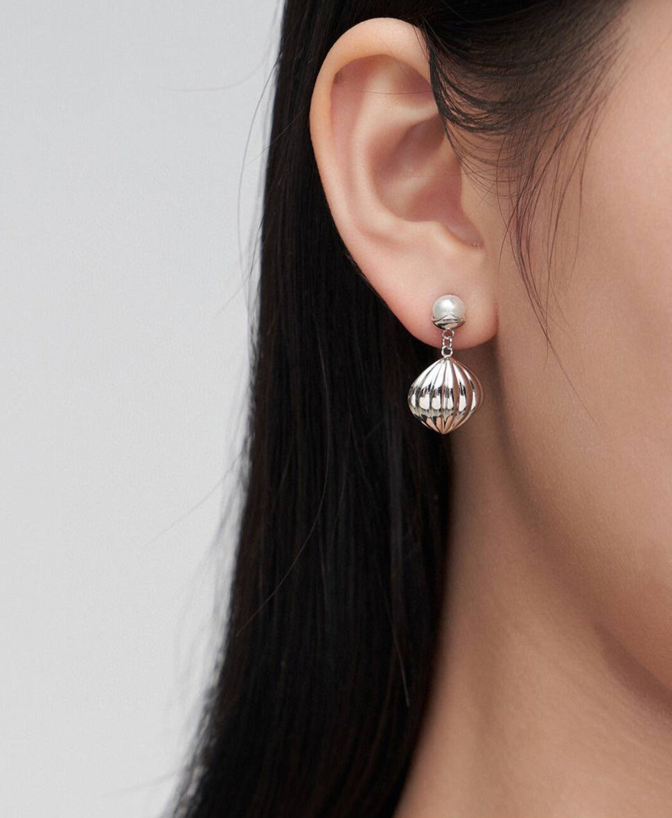 Boucles d'oreilles en argent sterling avec perles en forme de citrouille