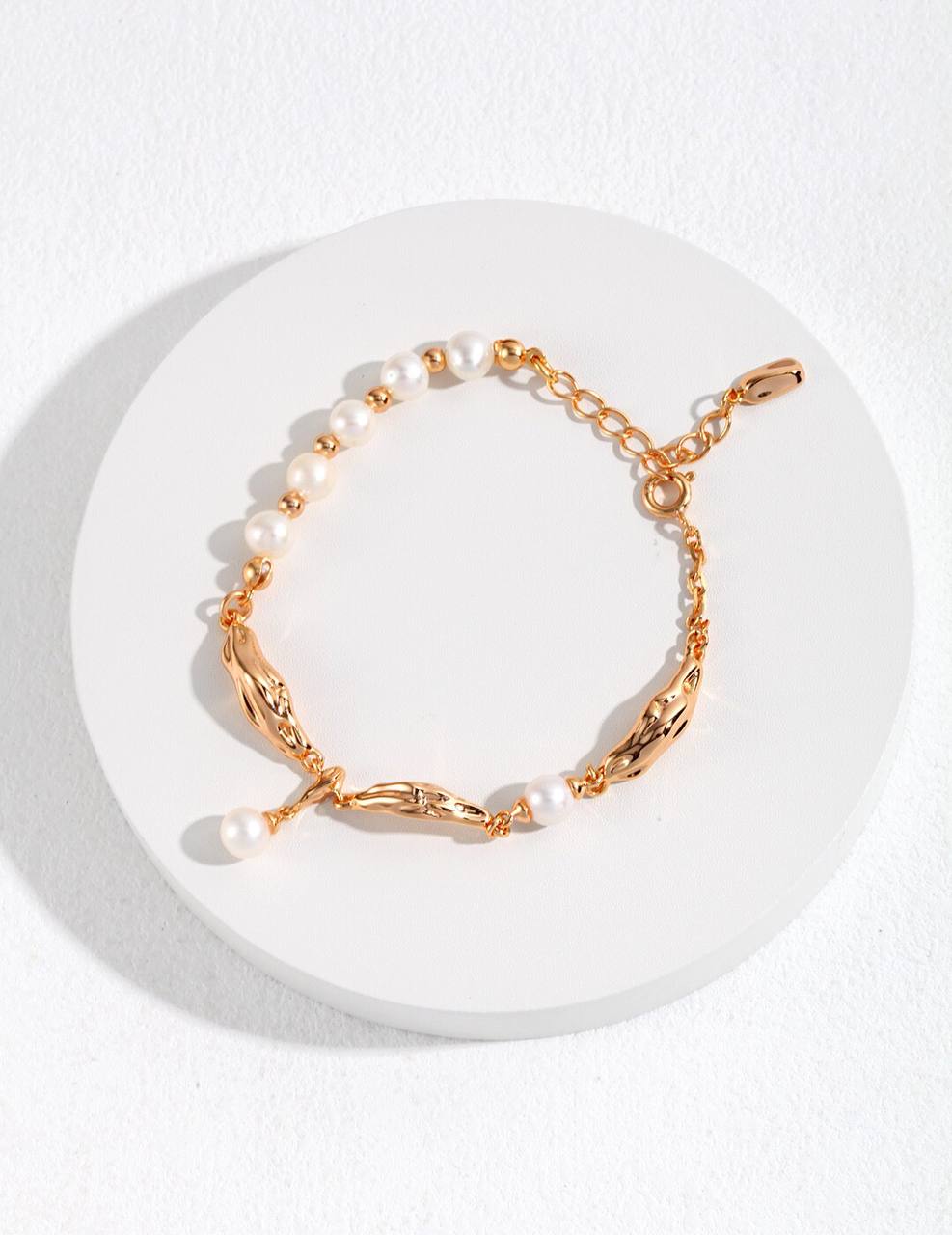 Collection de conception d'écharpes en perles naturelles - Bracelet de perles en argent sterling